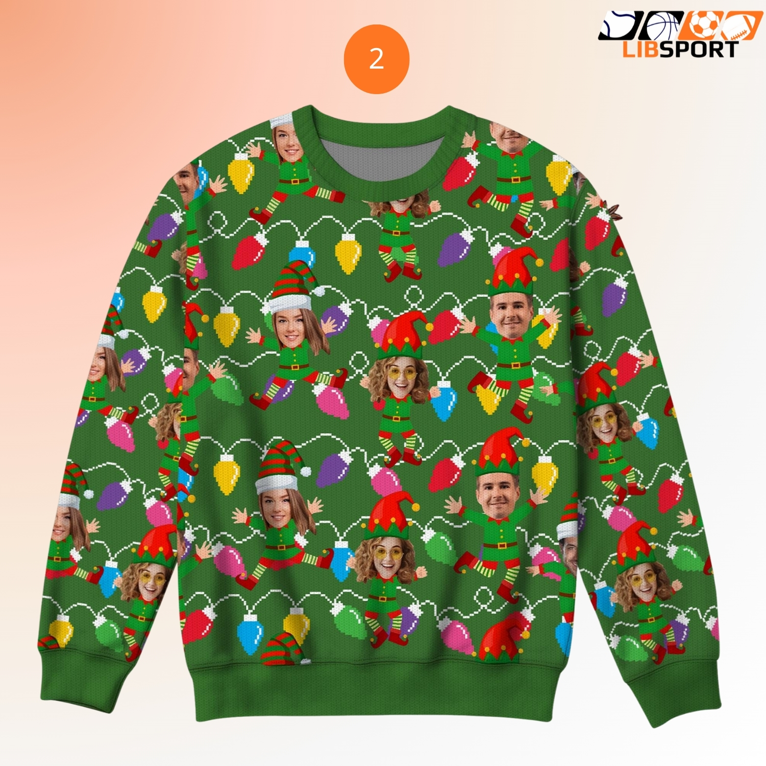 Personalized Elf Family Ugly Sweater, Custom Face Xmas Jumper, Funny Holiday Gift 2025